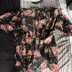 Long sleeve floral Kimono